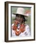 Portrait of a Tibetan Woman Wearing Jewellery Near Maqen, Qinghai Province, China-Occidor Ltd-Framed Photographic Print