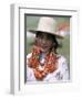 Portrait of a Tibetan Woman Wearing Jewellery Near Maqen, Qinghai Province, China-Occidor Ltd-Framed Photographic Print