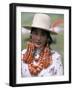 Portrait of a Tibetan Woman Wearing Jewellery Near Maqen, Qinghai Province, China-Occidor Ltd-Framed Photographic Print