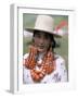 Portrait of a Tibetan Woman Wearing Jewellery Near Maqen, Qinghai Province, China-Occidor Ltd-Framed Photographic Print