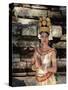 Portrait of a Traditional Cambodian Apsara Dancer, Cambodia-Gavin Hellier-Stretched Canvas