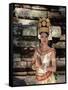 Portrait of a Traditional Cambodian Apsara Dancer, Cambodia-Gavin Hellier-Framed Stretched Canvas