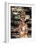 Portrait of a Traditional Cambodian Apsara Dancer, Cambodia-Gavin Hellier-Framed Photographic Print