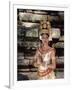 Portrait of a Traditional Cambodian Apsara Dancer, Cambodia-Gavin Hellier-Framed Photographic Print