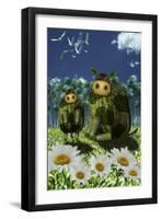 Portrait of a Traditional Cow Family-Carrie Webster-Framed Premium Giclee Print