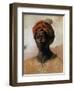 Portrait of a Turk in a Turban, circa 1826-Eugene Delacroix-Framed Premium Giclee Print