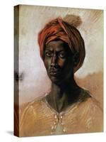 Portrait of a Turk in a Turban, circa 1826-Eugene Delacroix-Stretched Canvas