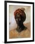 Portrait of a Turk in a Turban, circa 1826-Eugene Delacroix-Framed Giclee Print