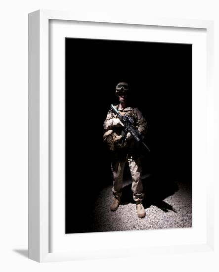 Portrait of a U.S. Marine in Uniform-Stocktrek Images-Framed Photographic Print