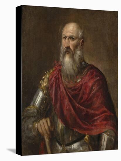 Portrait of a Venetian Admiral, Possibly Francesco Duodo-Titian (Tiziano Vecelli)-Stretched Canvas