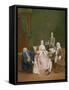 Portrait of a Venetian Family with a Manservant Serving Coffee-Pietro Longhi-Framed Stretched Canvas