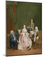 Portrait of a Venetian Family with a Manservant Serving Coffee-Pietro Longhi-Mounted Art Print