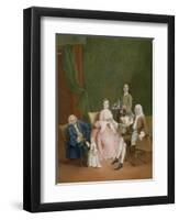 Portrait of a Venetian Family with a Manservant Serving Coffee-Pietro Longhi-Framed Art Print