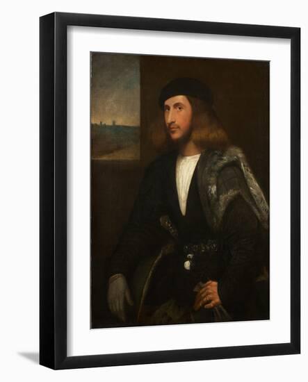 Portrait of a Venetian Nobleman-Giovanni de Busi Cariani-Framed Giclee Print