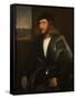 Portrait of a Venetian Nobleman-Giovanni de Busi Cariani-Framed Stretched Canvas