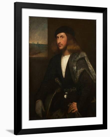 Portrait of a Venetian Nobleman-Giovanni de Busi Cariani-Framed Giclee Print