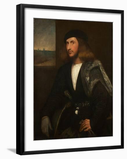 Portrait of a Venetian Nobleman-Giovanni de Busi Cariani-Framed Giclee Print