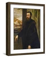 Portrait of a Venetian Senator, c.1570-Jacopo Robusti Tintoretto-Framed Giclee Print