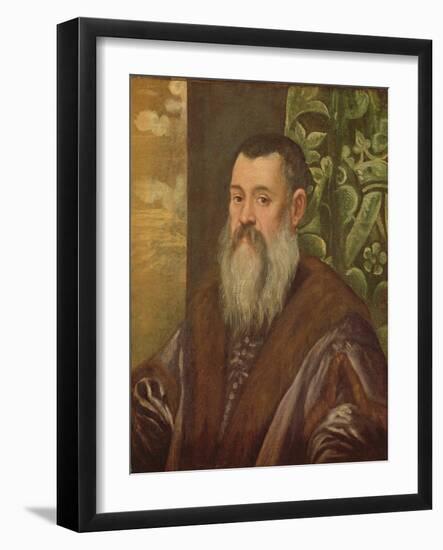 Portrait of a Venetian Senator (Oil on Canvas)-Jacopo Robusti Tintoretto-Framed Giclee Print