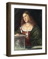 Portrait of a Woman, 1485-1547-Giovanni Cariani-Framed Giclee Print