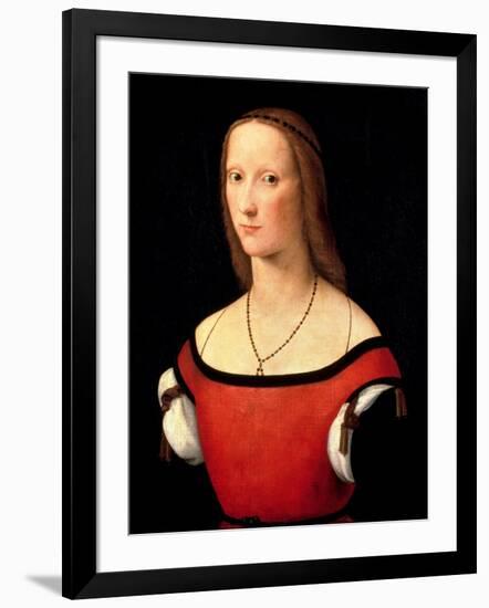 Portrait of a Woman, 1500s-Lorenzo Costa-Framed Giclee Print