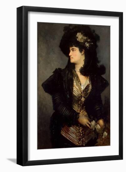 Portrait of a Woman, 1870S-1880S-Hans Makart-Framed Premium Giclee Print