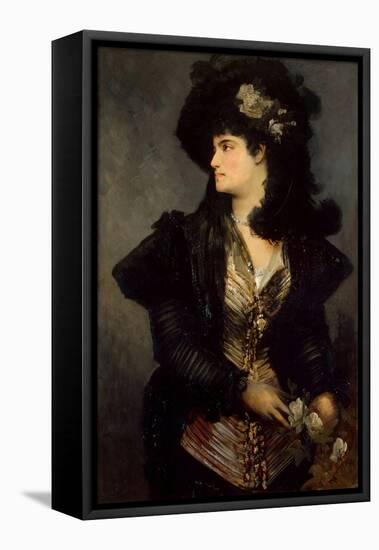 Portrait of a Woman, 1870S-1880S-Hans Makart-Framed Stretched Canvas