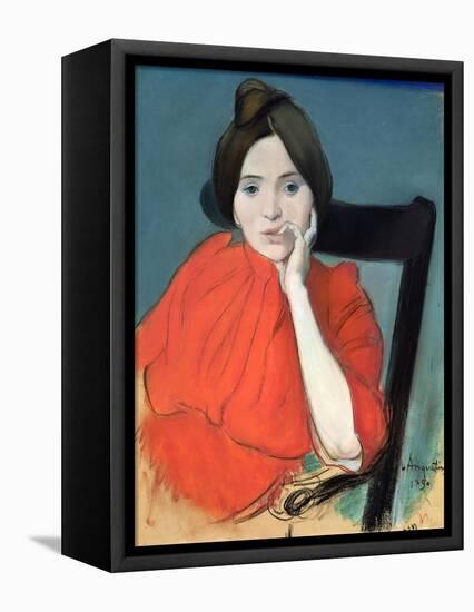 Portrait of a Woman, 1890-Louis Anquetin-Framed Stretched Canvas