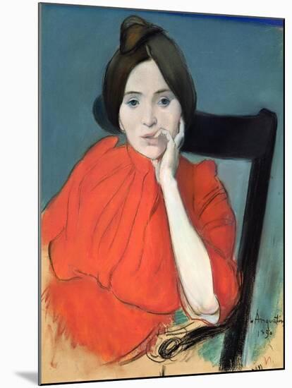 Portrait of a Woman, 1890-Louis Anquetin-Mounted Giclee Print