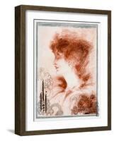 Portrait of a Woman, 1898-Aubrey Beardsley-Framed Giclee Print