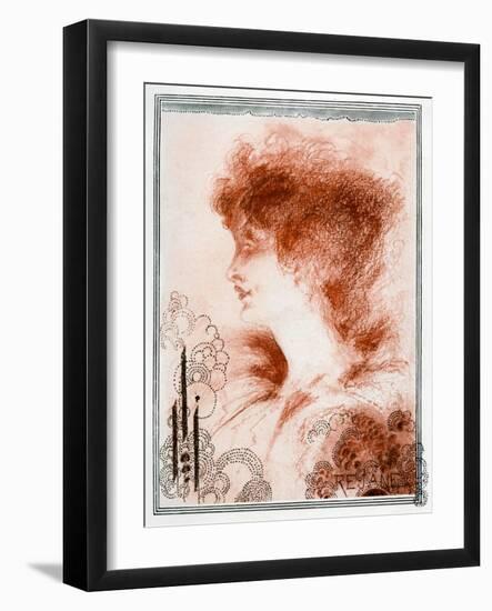 Portrait of a Woman, 1898-Aubrey Beardsley-Framed Giclee Print