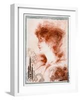 Portrait of a Woman, 1898-Aubrey Beardsley-Framed Giclee Print