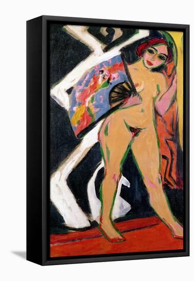 Portrait of a Woman, 1908-Ernst Ludwig Kirchner-Framed Stretched Canvas