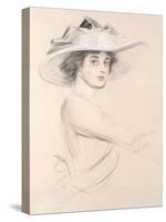 Portrait of a Woman, 1909-Paul Cesar Helleu-Stretched Canvas