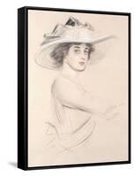 Portrait of a Woman, 1909-Paul Cesar Helleu-Framed Stretched Canvas