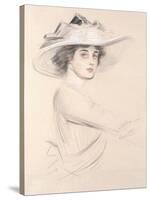 Portrait of a Woman, 1909-Paul Cesar Helleu-Stretched Canvas