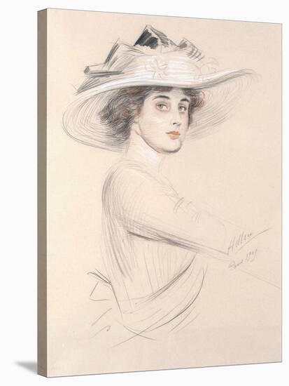 Portrait of a Woman, 1909-Paul Cesar Helleu-Stretched Canvas