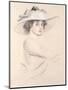 Portrait of a Woman, 1909-Paul Cesar Helleu-Mounted Giclee Print