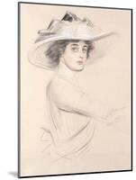 Portrait of a Woman, 1909-Paul Cesar Helleu-Mounted Giclee Print