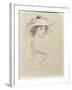 Portrait of a Woman, 1909-Paul Cesar Helleu-Framed Giclee Print