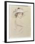 Portrait of a Woman, 1909-Paul Cesar Helleu-Framed Giclee Print