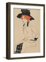 Portrait of a Woman, 1910-Egon Schiele-Framed Giclee Print