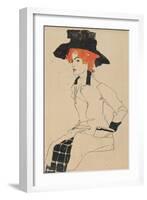 Portrait of a Woman, 1910-Egon Schiele-Framed Giclee Print