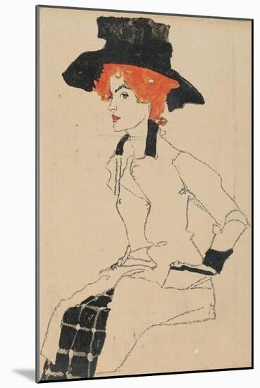 Portrait of a Woman, 1910-Egon Schiele-Mounted Giclee Print