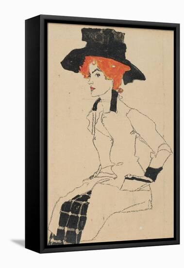 Portrait of a Woman, 1910-Egon Schiele-Framed Stretched Canvas