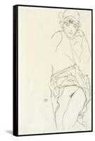 Portrait of a Woman, 1913-Egon Schiele-Framed Stretched Canvas