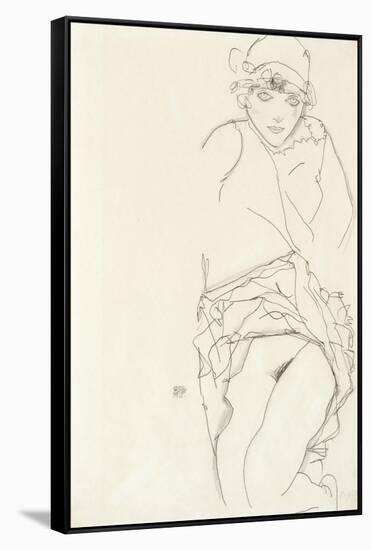 Portrait of a Woman, 1913-Egon Schiele-Framed Stretched Canvas