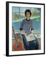 Portrait of a woman at a window, 1993-John Stanton Ward-Framed Giclee Print