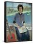 Portrait of a woman at a window, 1993-John Stanton Ward-Framed Stretched Canvas