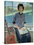 Portrait of a woman at a window, 1993-John Stanton Ward-Stretched Canvas